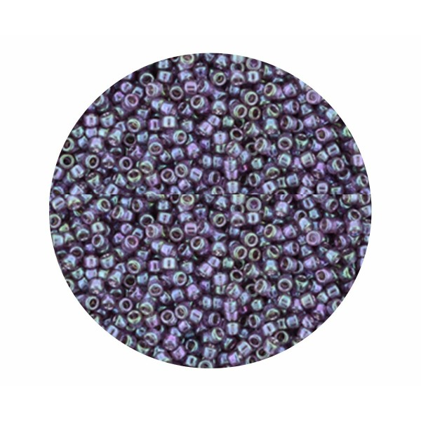 20g or Lustered Hortensia 206 verre rond violet vert TOHO perles de rocaille 15/0 Tr-15-206 1.6 mm 1 - Photo n°1