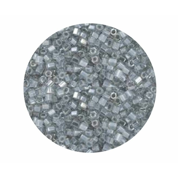 20g Transparent Lustered Noir Diamant 112 Hexagone 11/0 Verre Cristal Argent Japonais TOHO perles de - Photo n°1