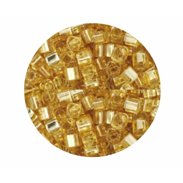 20g argent doublé lumière Topaze 22 Cube Verre Cristal Or Jaune Japonais TOHO perles de rocaille 1.5 - Photo n°1