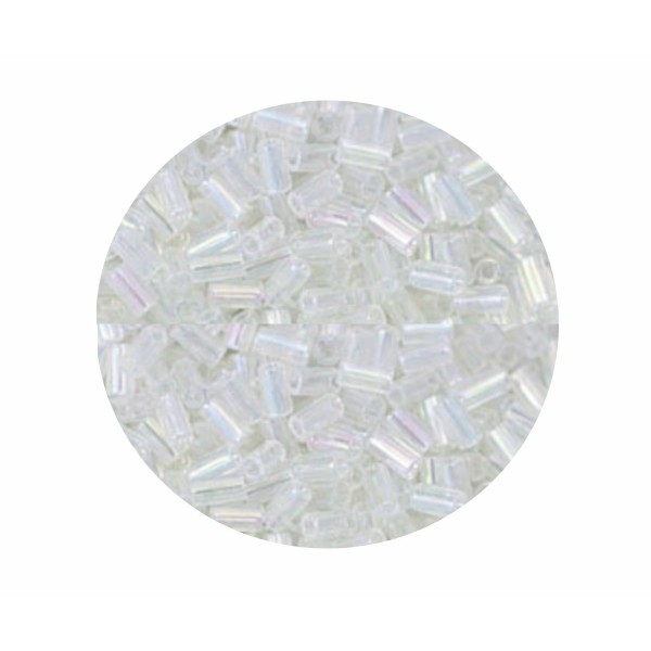 20g Transparent Arc-En-Cristal 161 Bugle #1 3mm verre Mini Tube Japonais TOHO perles de rocaille TB- - Photo n°1