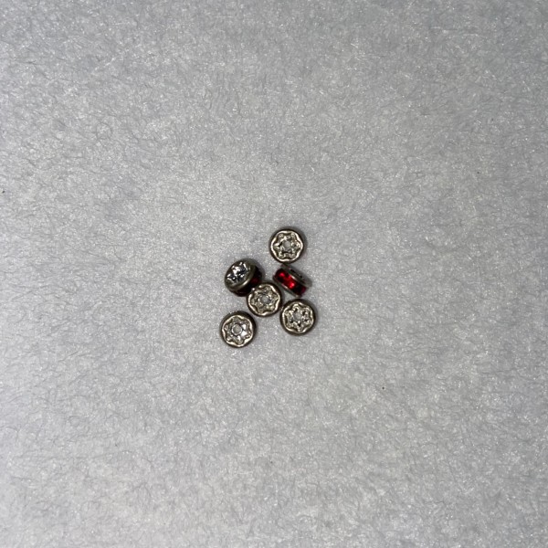 Six perles Swarovski rouge - Photo n°1