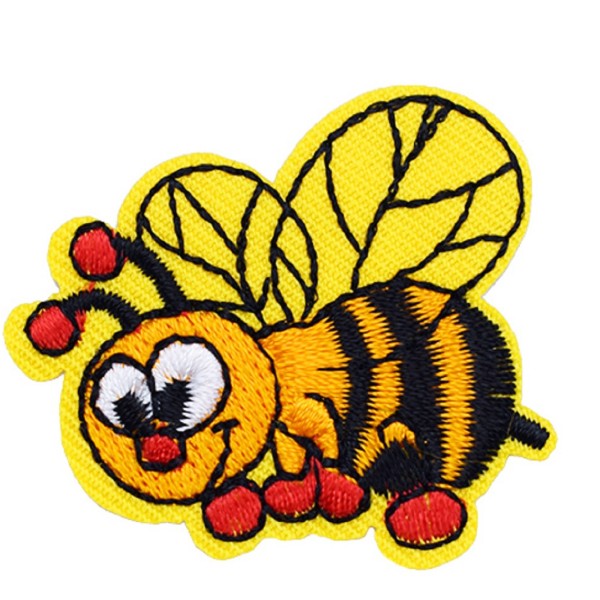 APPLIQUE TISSU THERMOCOLLANT : abeille 4*4cm - Photo n°1