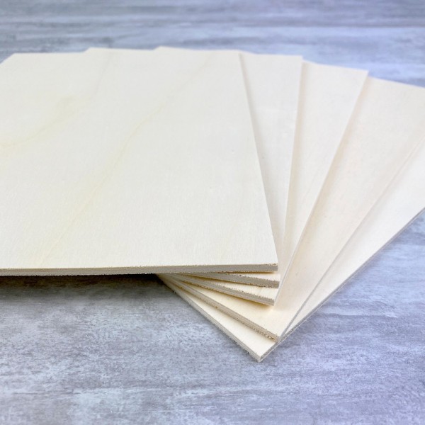 Lot de 5 planches de Contreplaqué bois peuplier, épaisseur 4mm, Plaque Format A4 - Photo n°2