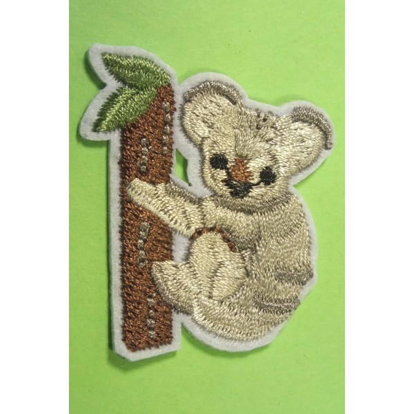 APPLIQUE TISSU THERMOCOLLANT : koala 4*3cm - Photo n°1
