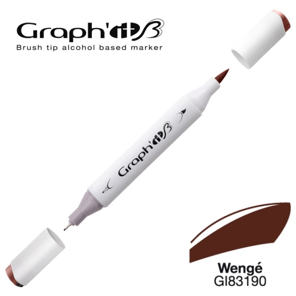 Graph'it brush marqueur à alcool 3190 - Wengé - Photo n°1