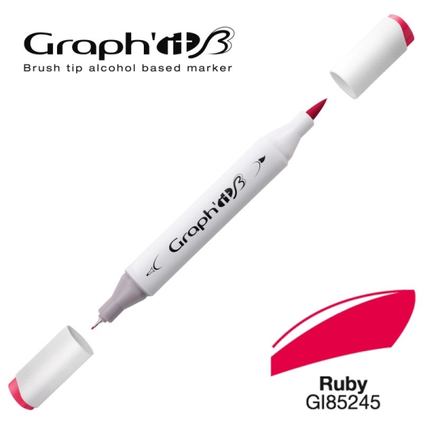 Graph'it brush marqueur à alcool 5245 - Ruby - Photo n°1