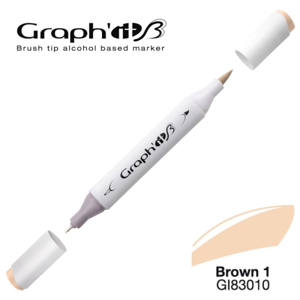 Graph'it brush marqueur à alcool 3010 - Basic brown 1 - Photo n°1