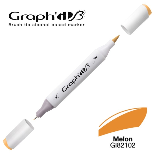 Graph'it brush marqueur à alcool 2102 - Melon - Photo n°1