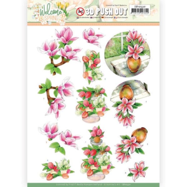 Carte 3D prédéc. - SB10530 - Welcome spring - Magnolia - Photo n°1