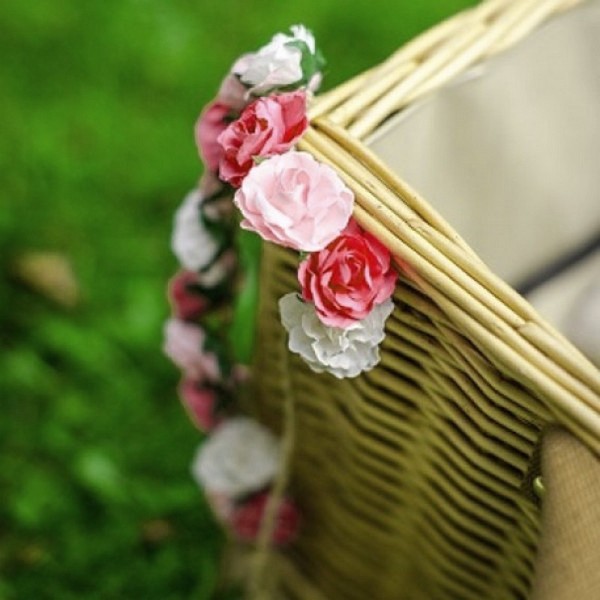 Lot de 12 Têtes de Rose Corail, Bouton de rose de 35 mm à piquer, décoration fleur - Photo n°3