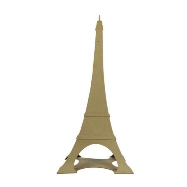 Grande Tour Eiffel parisienne en papier mâché, Hauteur 56 cm x Base 14 cm, à cus - Photo n°1