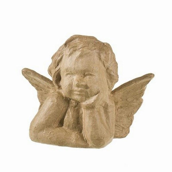 Buste d'Angelot en papier mâché, 20x9,5x16,5 cm, à décorer - Photo n°1