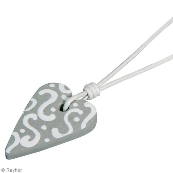 Moule à bijoux coeur pour béton ou résine, Pendentif en caoutchouc flexible, 3,9 cm, remplissage 7 m - Photo n°3