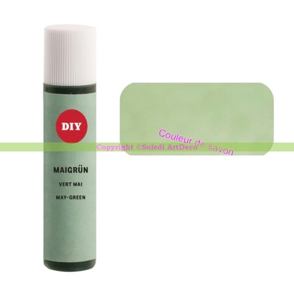 Flacon de 10 ml de Couleur Vert Mai pour savon à faire soi même, Colorant 100% Vegan - Photo n°1