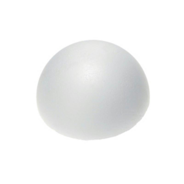 Demi-Sphère de 10 cm de diamètre, Dôme creux en polystyrène blanc, haut 5 - Photo n°1