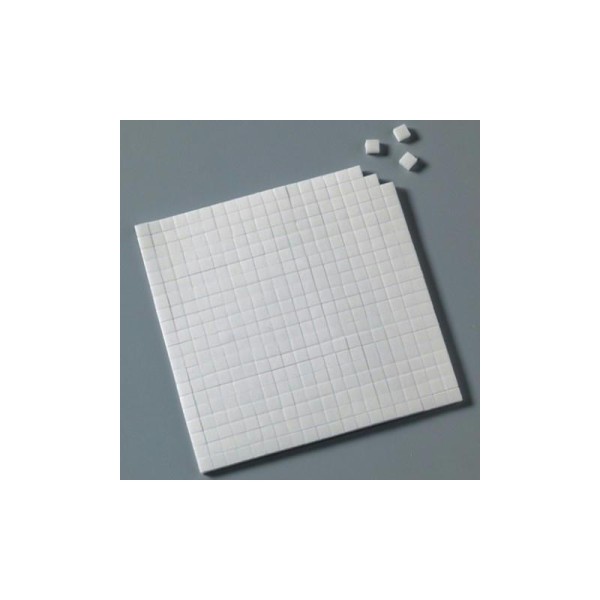 Pastilles carrées adhésives 3D 5 x 5 x 2 mm, 560 pièces - Photo n°1