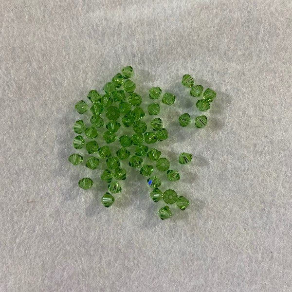 Perles en Crystal vert clair transparent - Photo n°1