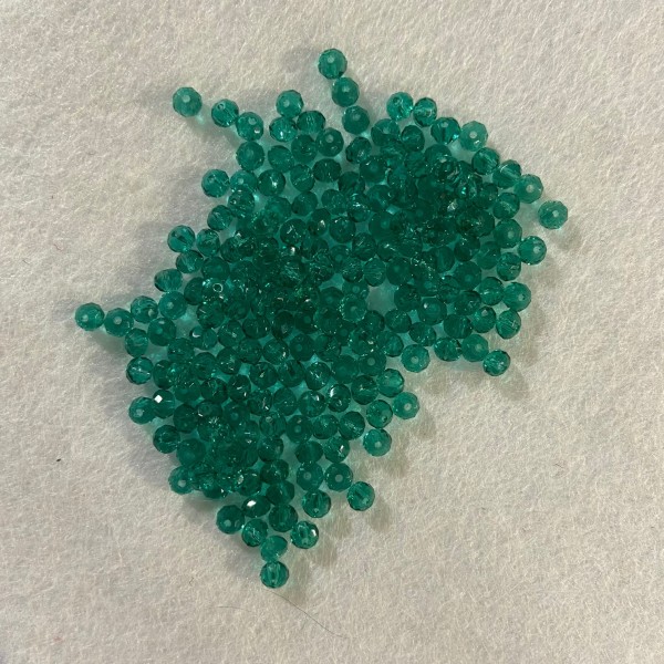 Perles ronde turquoise transparent - Photo n°1