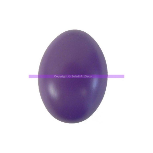 Oeuf de Pâques en plastique Violet brillant, hauteur 6cm - Photo n°1