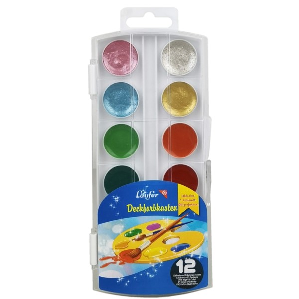 Boîte de peinture en pastille, 8+4 couleurs - Photo n°1