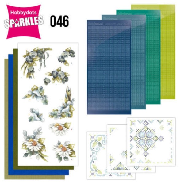 Kit Sparkles Set 46 - Fleurs bleues - Photo n°1
