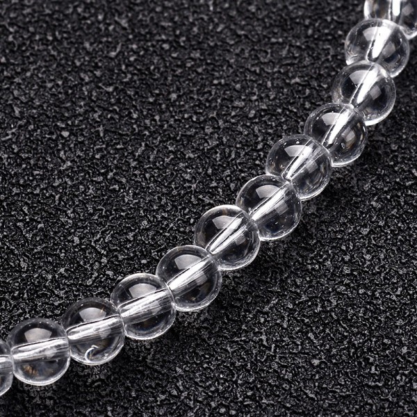 Perles en verre transparente 4 mm x 50 - Photo n°2