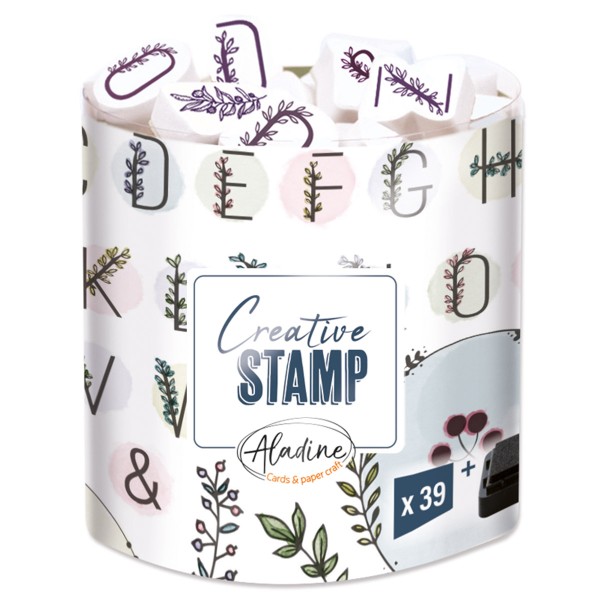 Kit de tampons Creative Stamp - Alphabet et Couronnes - 39 pcs - Photo n°1