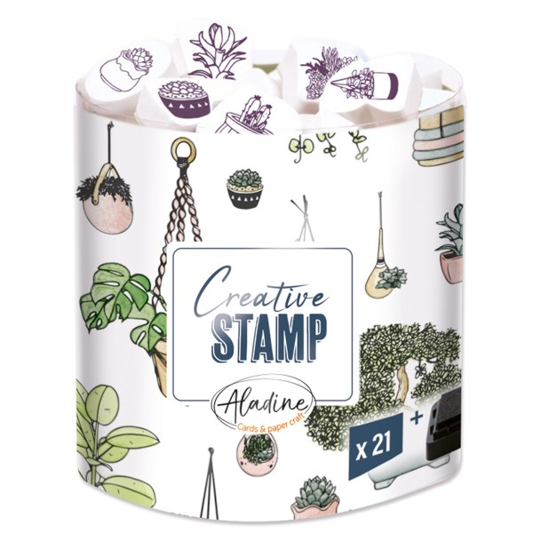 Kit de tampons Creative Stamp - Plantes - 21 pcs - Photo n°1