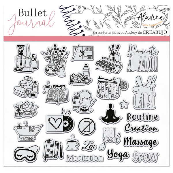 Tampons Clear Stampon Bullet Journal - Self Care - 28 pcs - Photo n°1