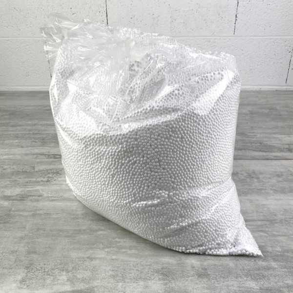 Granulés de polystyrène, gros sachet 300 gr, Petites billes de diam. 1 à 5 mm de rembourrage, env. 1 - Photo n°1
