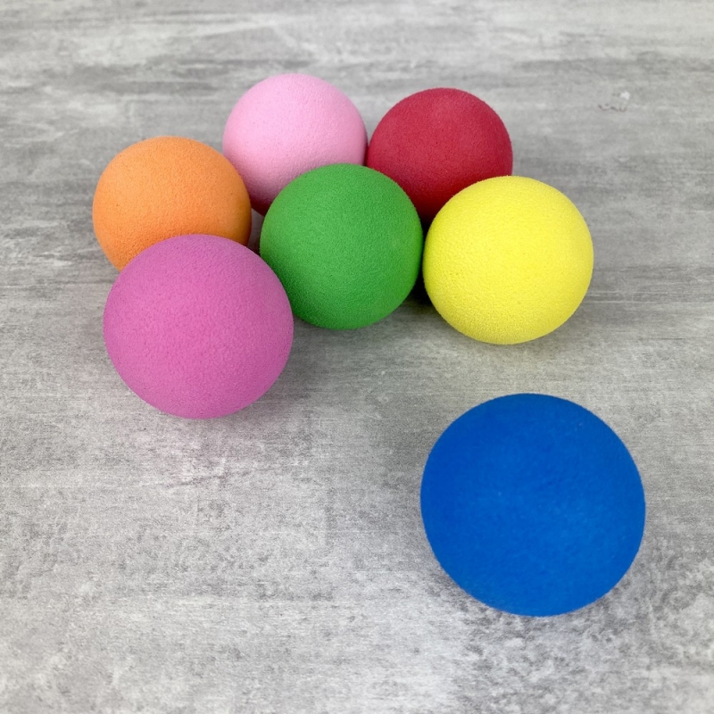 Balles en mousse souple - lot de 3 pièces - colorées - 6,5 cm - speelgoed