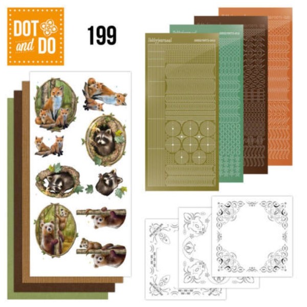 Dot and do 199 - kit Carte 3D - Animaux de la forêt - Photo n°1
