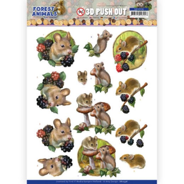 Carte 3D prédéc. - SB10536 - Forest animals - Souris - Photo n°1