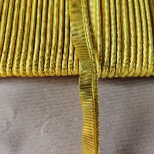 Passepoil satin doré - 12mm - vendu au mètre - P03 - Photo n°1