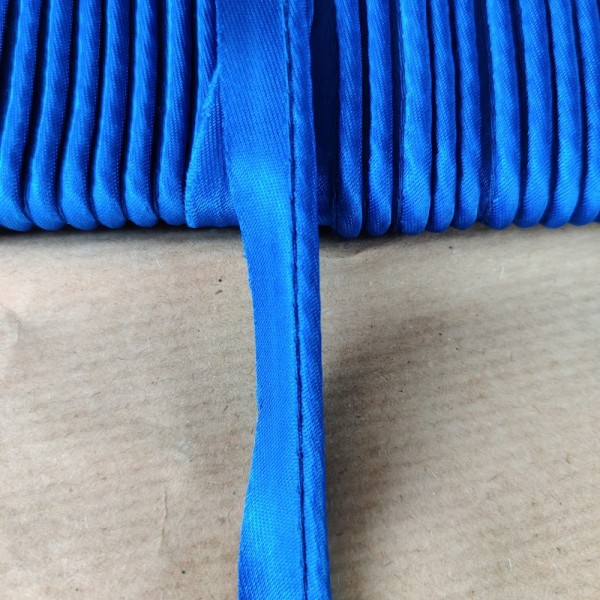 Passepoil satin bleu roi - 12mm - vendu au mètre - P08 - Photo n°1