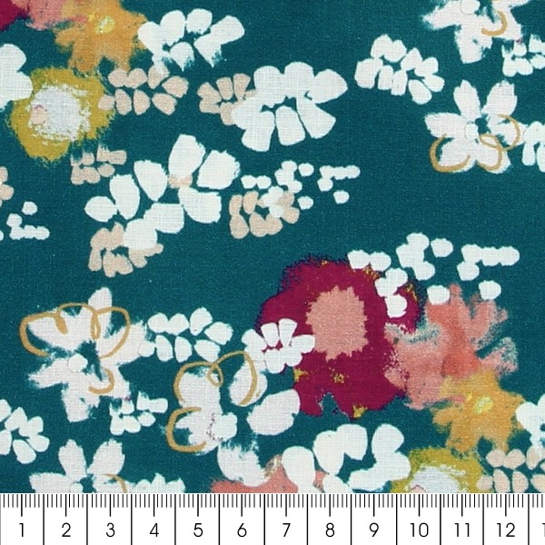 Tissu coton Frou Frou - Glycine Bora Bora - Vendu par 10 cm - Photo n°3