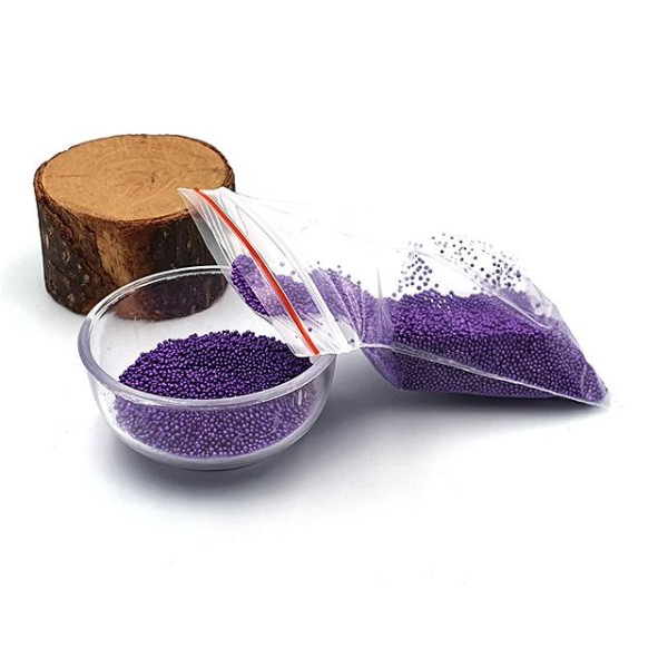 Faux sucre Kawaii microbilles couleur violet, 20gr - Photo n°1