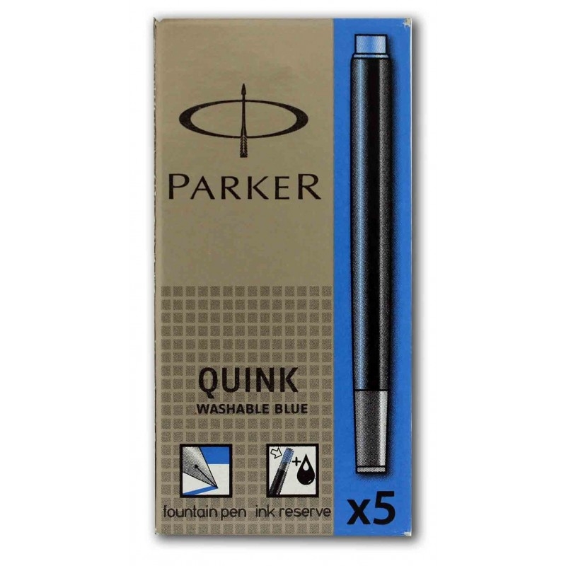Parker Cartouche d'encre Quink permanent bleu (5)