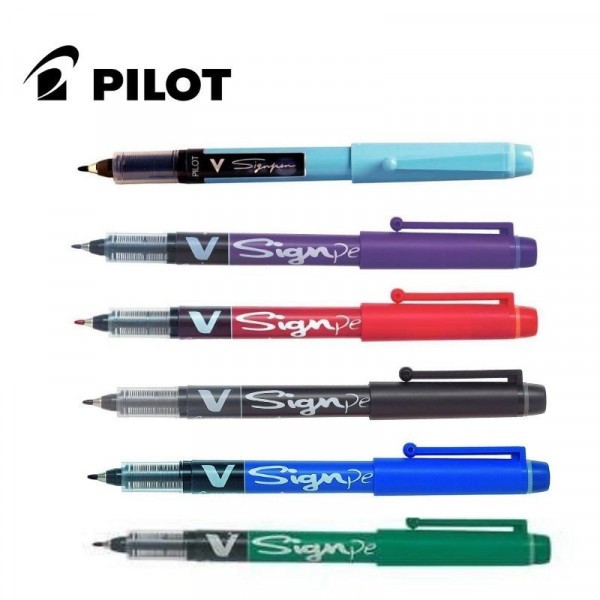 Stylo feutre V-Sign Pen pointe moyenne violet Pilot - Photo n°3