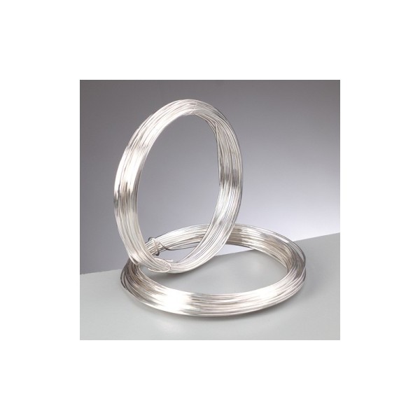 Fil de cuivre argenté pour bijoux, diamètre 1,20 mm, 3 m. - Photo n°1