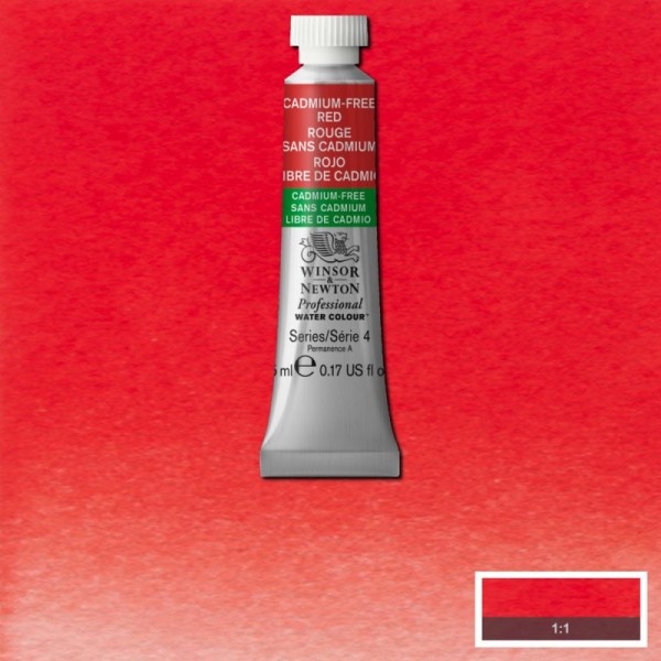 Aquarelle professionnelle extra-fine - 5ml - Rouge sans cadium - Winsor et Newton - Photo n°1