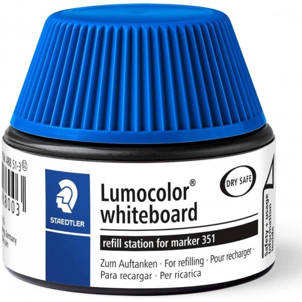 Flacon de recharge pour feutre effaçable à sec - Bleu - Lumocolor - Staedtler - Photo n°1