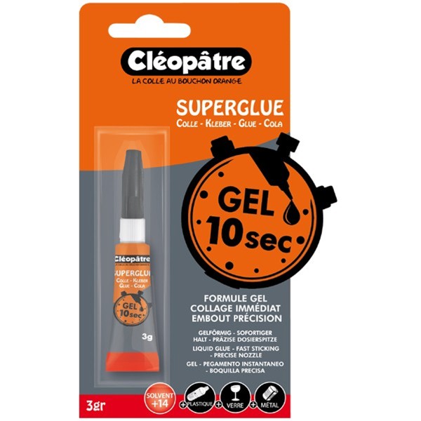 Colle Super Glue Gel Cléopâtre - 3 g - Photo n°1
