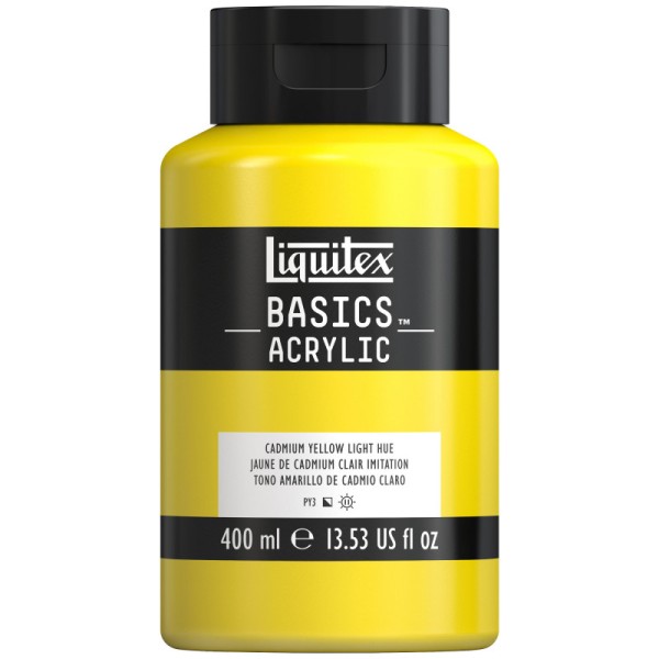 Peinture Acrylique en bidon - jaune cadmium clair - Liquitex Basics - Photo n°1