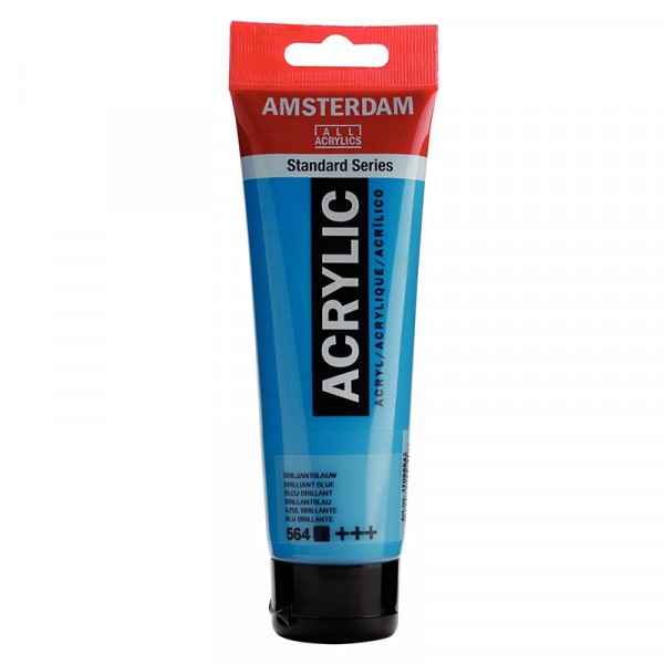 Peinture Acrylique en tube - bleu brillant - 120ml - Amsterdam - Photo n°1