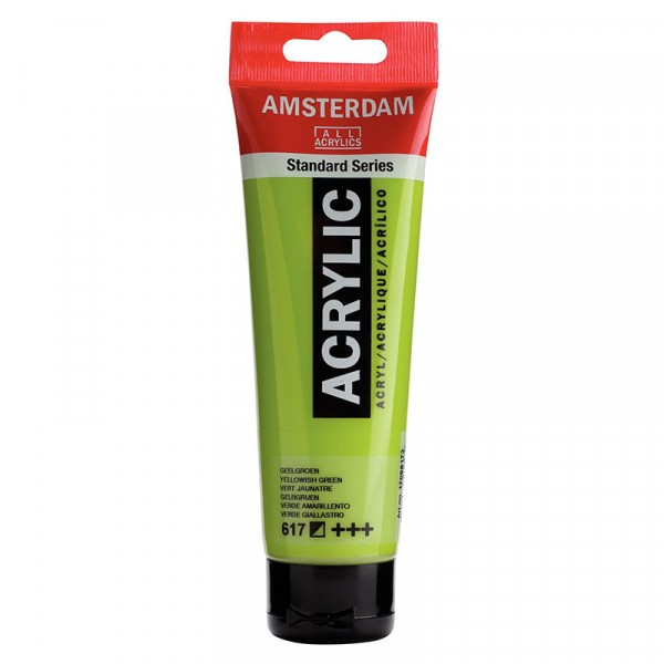 Peinture Acrylique en tube - vert jaunâtre - 120ml - Amsterdam - Photo n°1