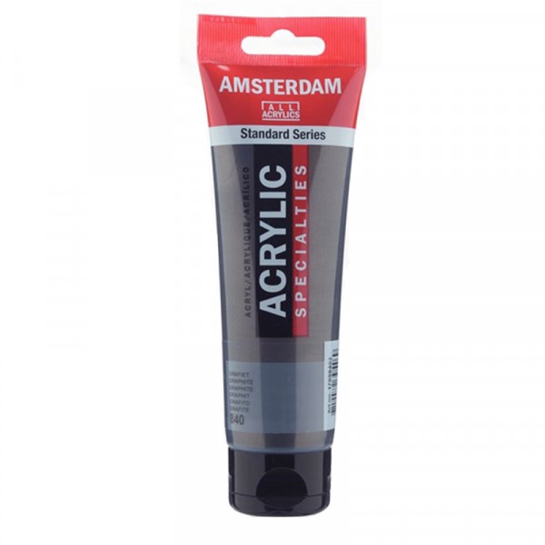 Peinture Acrylique en tube - graphite - 120ml - Amsterdam - Photo n°1