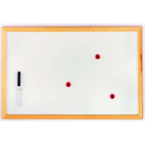 Tableau Blanc Magnétique 60 X 40 Cm Ulmann + Feutre Effaçable + Aimants -  Articles de papeterie divers - Creavea