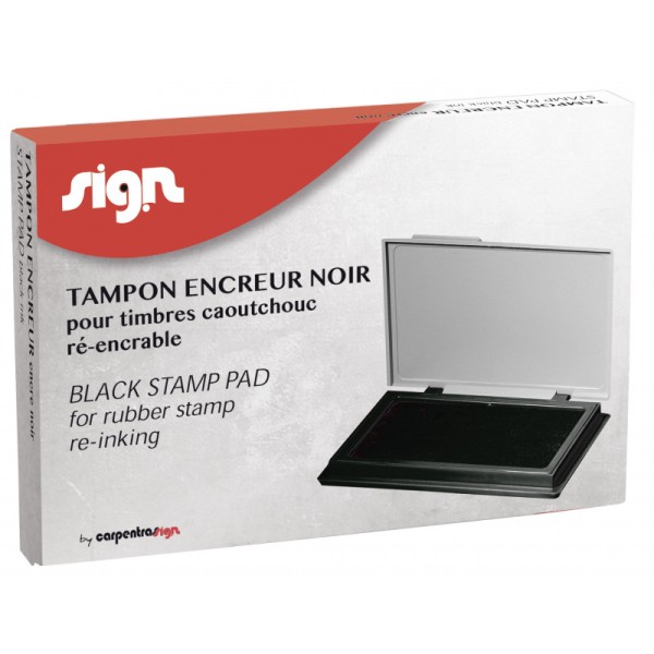 Tampon Encreur Réencrable Noir Sign - Photo n°1