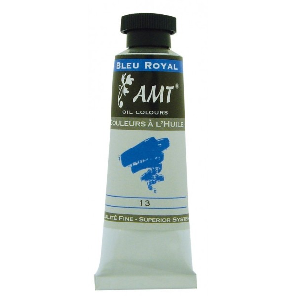 Peinture à l'huile fine en tube bleu royal 45ml - Amt - Photo n°1